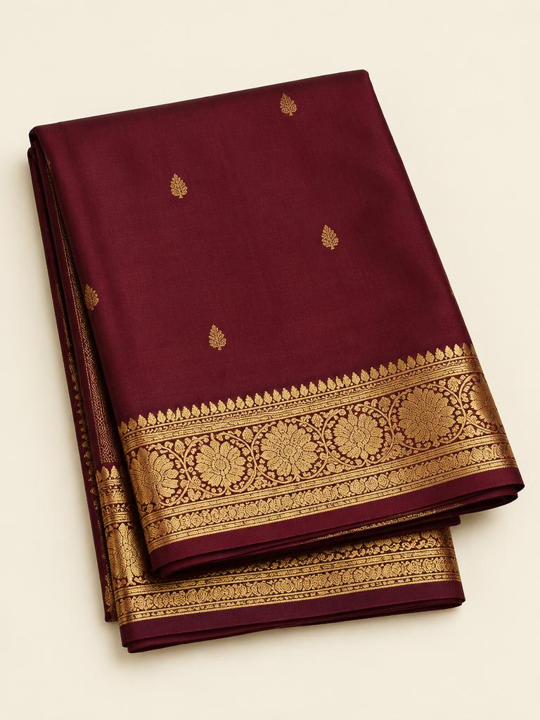 Royal Maroon Soft Silk